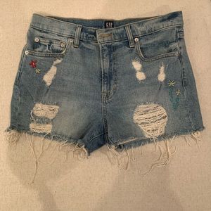 GAP denim shorts with embroidery